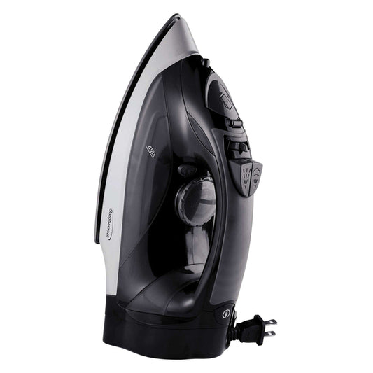 Brentwood MPI-59BK 1,200-Watt Nonstick Steam Iron with Retractable Cord (Black)