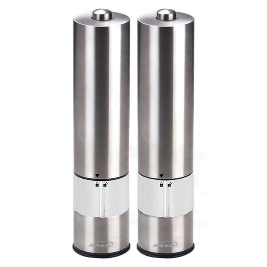 Brentwood SG-2321S Electric Stainless Steel Salt & Pepper Ceramic Grinders
