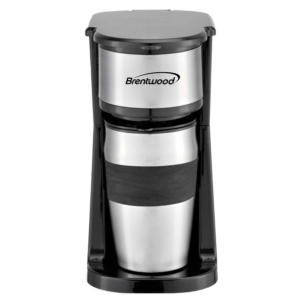 Brentwood TS-113BK 700-Watt Portable Single-Serve Coffee Maker w\Travel Mug