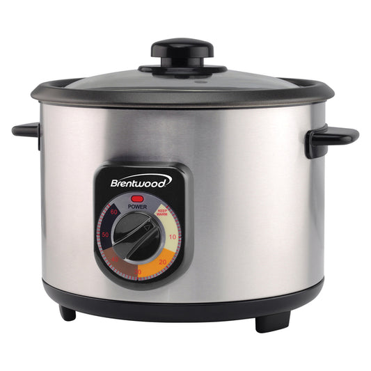Brentwood TS-1216S Stainless Steel Crunchy Persian Rice Cooker 16 Cups Cooked