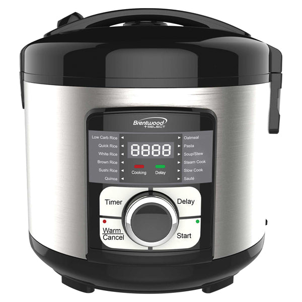 Brentwood TS-1320S 7-Qt. 800-Watt 12-Function Stainless Steel Multi-Cooker