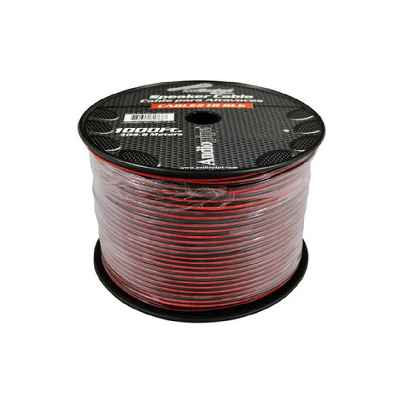 Audiopipe CABLE16BLACK Speaker Wire, 16 Gauge, 1000 Ft., Red/Black