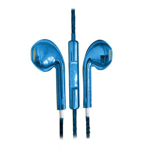AT&T EBA01-BLU In-Ear Wired Stereo Earbuds with Microphone (Blue)