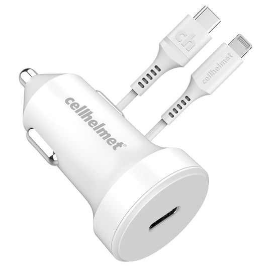 cellhelmet CAR-PD-20W+R-LIGHT 20-Watt Single-USB Power Delivery Car Charger