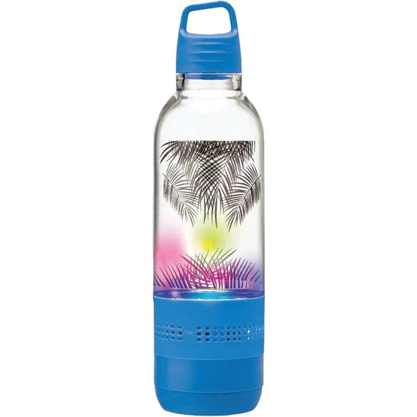 SYLVANIA SP717-BLUE Holographic Light Water Bottle with Bluetooth Speaker
