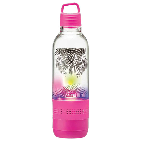 SYLVANIA SP717-PINK Holographic Light Water Bottle with Bluetooth Speaker