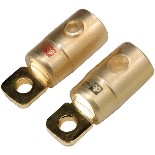 DB Link RTG0 Gold Edition Car Auto 0-Gauge 5/16-In. Ring Terminals, Gold 2 Pack