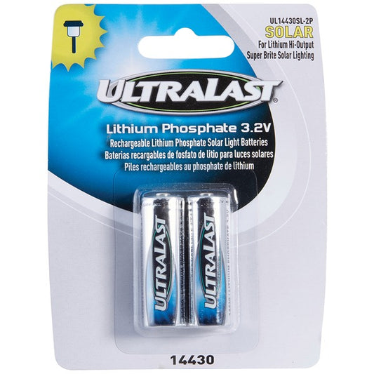 Ultralast UL14430SL-2P UL14430SL-2P 14430 Lithium Batteries for Solar, 2 pk