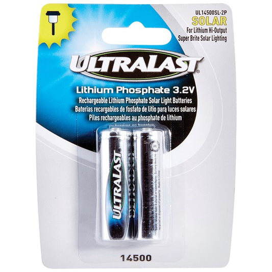 Ultralast UL14500SL-2P UL14500SL-2P 14500 Lithium Batteries for Solar, 2 pk