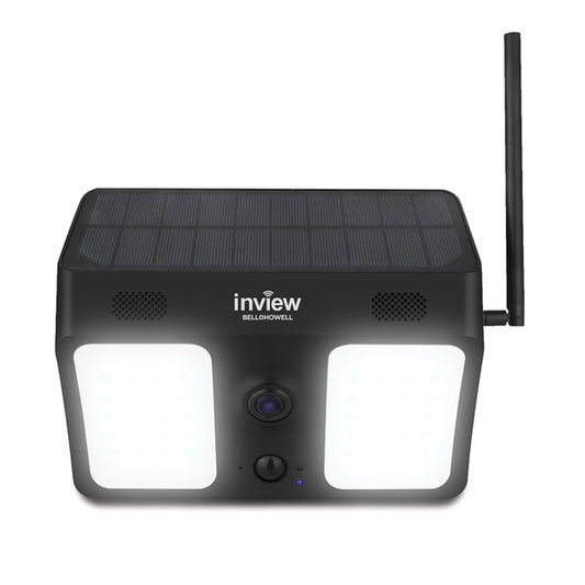 Bell+Howell BHSLC1-BK Inview Smart 1080p Wi-Fi Solar Security Camera Floodlights