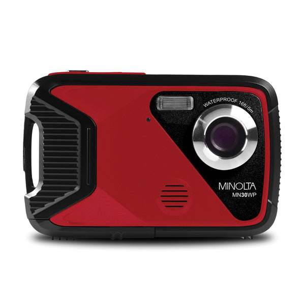 Minolta MN30WP-R MN30WP Waterproof 4x Digital Zoom 21 MP/1080p Camera