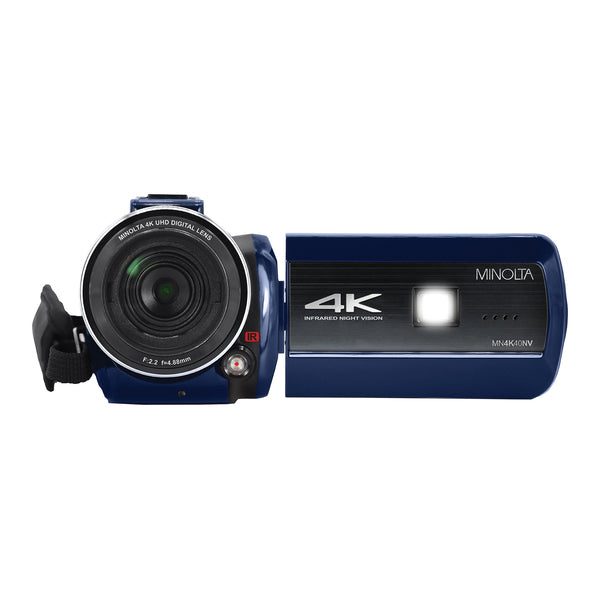 Minolta MN4K40NV-BL MN4K40NV 4K Ultra HD 16x IR Night Vision Camcorder