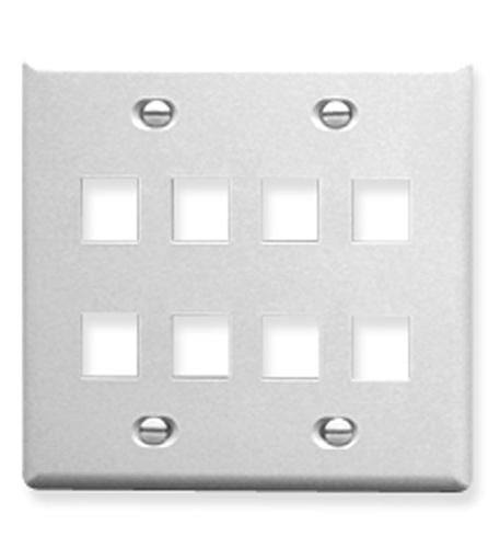 Icc FACE-8-WH Ic107fd8wh - 8 Port Face White, 2-gang