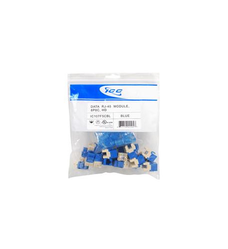 Icc IC107F5CBL Module, Cat 5e, Hd, 25 Pk, Blue