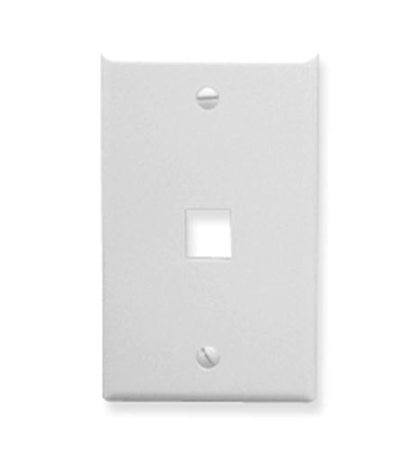 Icc IC107LF1WH Faceplate, Oversized, 1-port, White