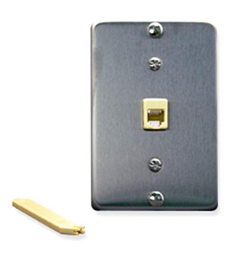 Icc IC630DA6SS Wall Plate Idc 6p6c Stainless Steel