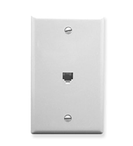 Icc IC630E60WH Wall Plate, Voice 6p6c, White