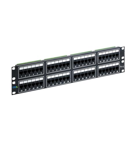 Icc ICMPP04860 Patch Panel, Cat 6, 48-port, 2 Rms