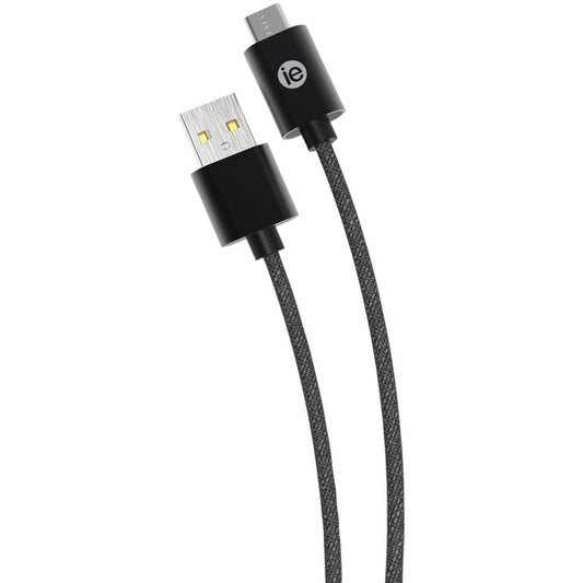 iEssentials IEN-BC10C-BK Charge & Sync Braided USB-C to USB-A Cable, 10ft