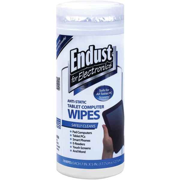 Endust for Electronics 12596 Tablet Wipes, 70-ct