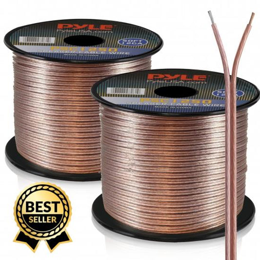 Pyle PSC1250 12 Gauge 50 ft. Spool of High Quality Speaker Wire