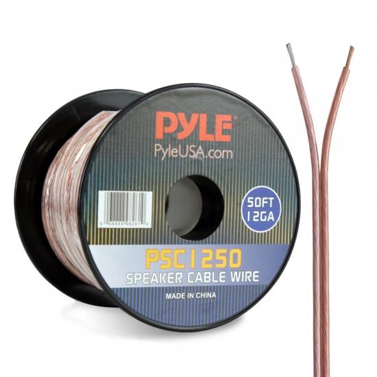 Pyle PSC1250 12 Gauge 50 ft. Spool of High Quality Speaker Wire