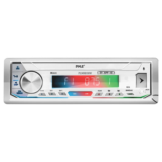 Pyle PLMRB39W PLMRB39W Marine Single-DIN Digital Receiver with Bluetooth