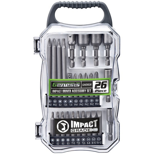 Genesis GAIDB26 26-Piece Impact Driver Accessory Set