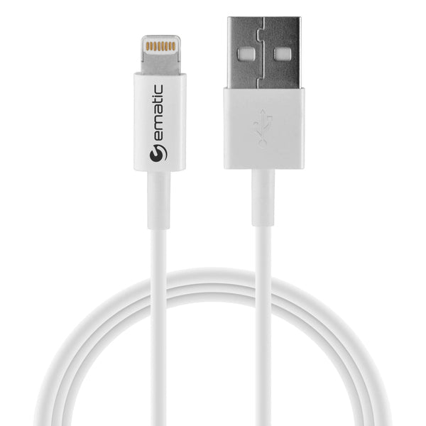 Ematic ELC510 Charge and Sync Lightning to USB-A Cable (10 Feet)