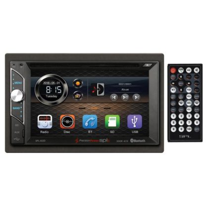 SPL SPL622D 6.2" Double DIN Fixed Face Touchscreen DVD Receiver