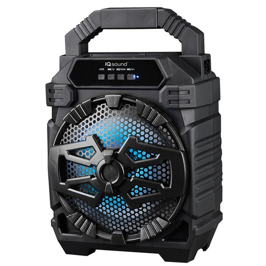 IQ Sound IQ-1665BT- Black 6.5-Inch Portable Bluetooth Speaker with FM Radio