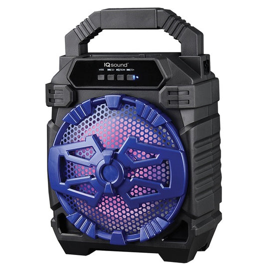 IQ Sound IQ-1665BT- Blue 6.5-Inch Portable Bluetooth Speaker with FM Radio