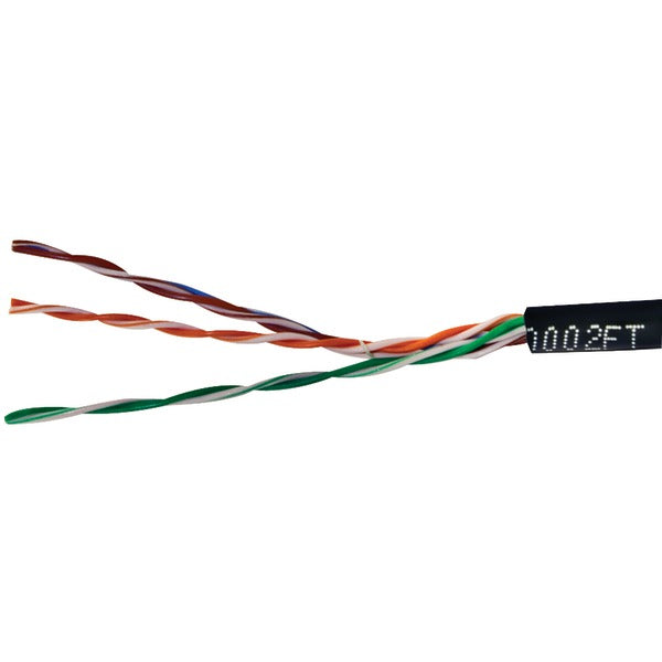 Vericom MBW5U-01440 CAT-5E UTP Solid Riser CMR Cable, 1,000ft (Black)