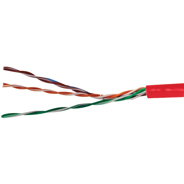 Vericom MBW5U-01554 CAT-5E UTP Solid Riser CMR Cable, 1,000ft (Red)