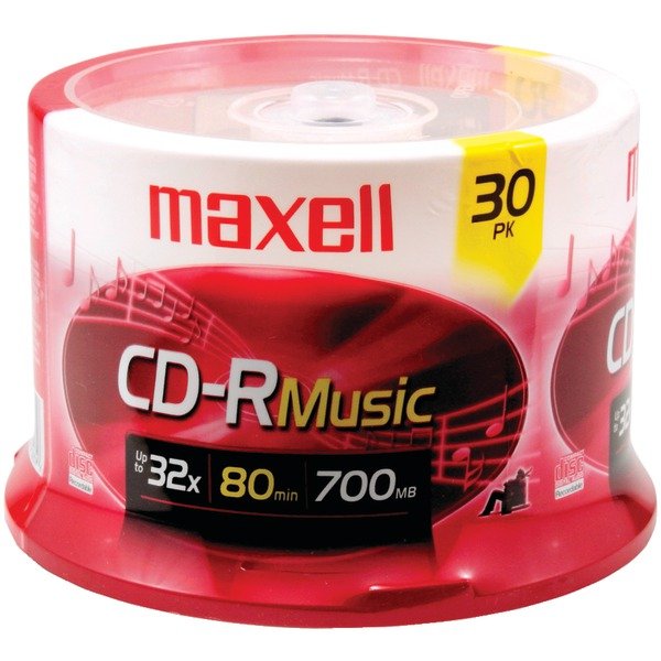 Maxell 625335 80-Minute Music CD-Rs (30-ct Spindle)