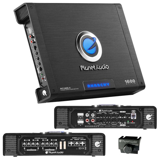 Planet Audio Ac1600.4 Anarchy Mosfet Amplifier (4-channel; 1600w Max; 600w X 2 @ 4_ Bridged; 300w