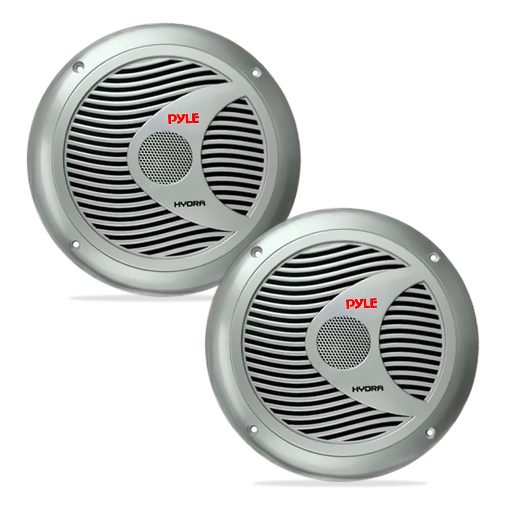 Pyle PLMR60S 6.5" 150 Watt Silver Marine Speaker pair