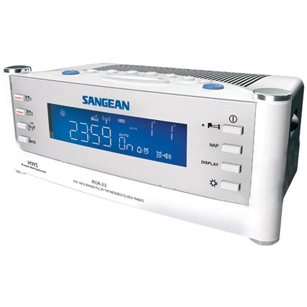 SANGEAN SNGRCR22 AM/FM Atomic Clock Radio with LCD Display