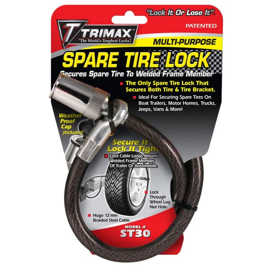 Trimax ST30 Trimaflex Spare Tire Keyed Cable Lock  36 x 12mm