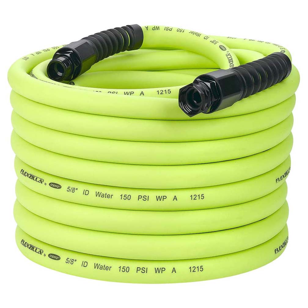 Flexzilla HFZWP5100 Pro Water Hose 5/8In X 100Ft 3/4In   11 1/2 Ght Fittings