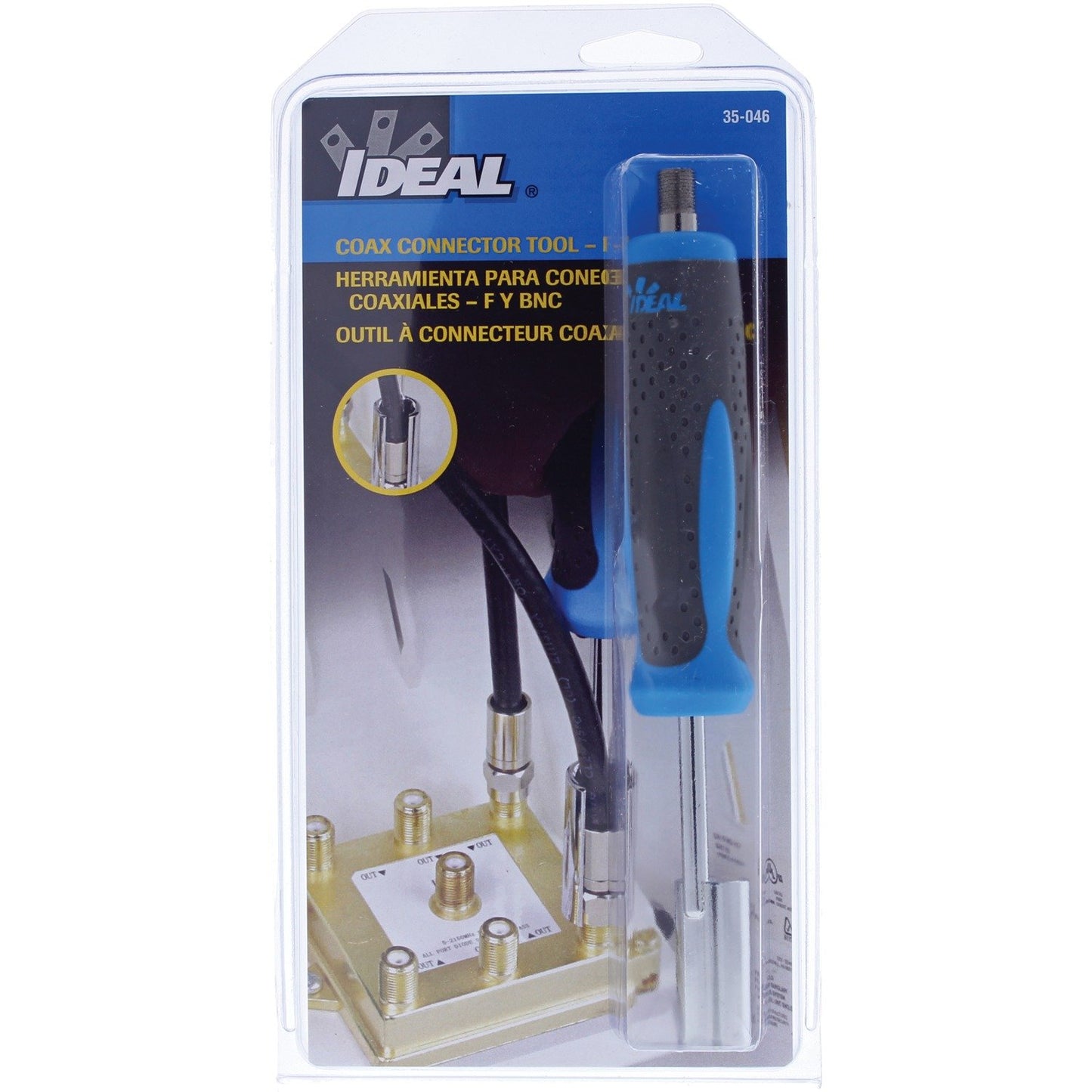 Ideal 35-046 F & BNC Coaxial Connector Insertion/Removal Tool