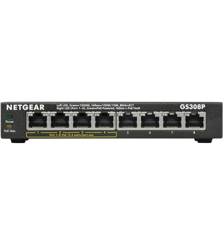 Netgear GS308P-100NAS 8-port Gigabit Ethernet Switch 4 Poe