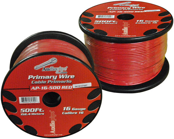Audiopipe AP16500RD 16 Gauge 500Ft Primary Wire Red