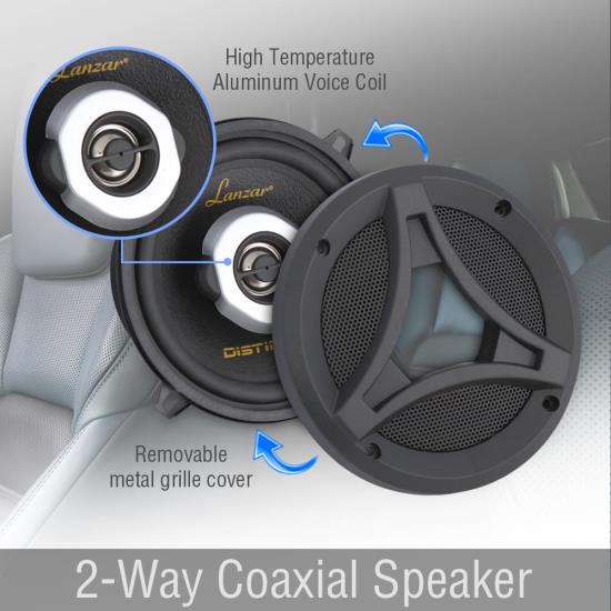 Lanzar DCT5.2 5.25-Inch 160-Watt 2-Way Coaxial Speaker Pair