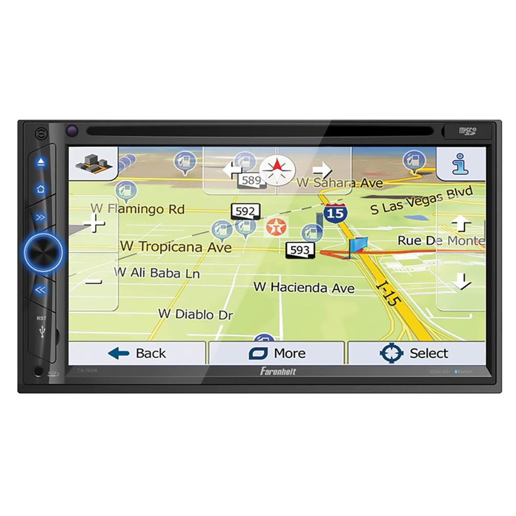 Farenheit 7" TIN702HB DDin Navigation Indash DVD Player Bluetooth Phonelink