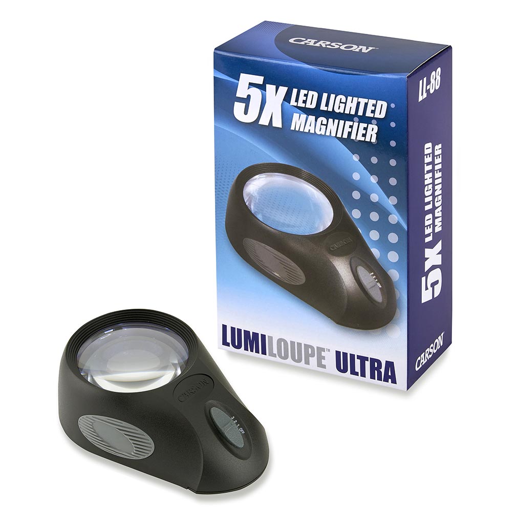 Carson LL88 LED LIGHTED 5x Stand Magnifier