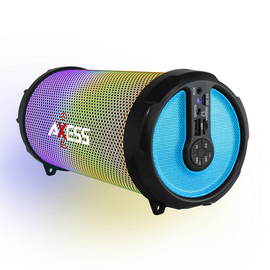 AXESS SPBL1044BL Vibrant Plus Bluetooth Speaker with Disco LED Lights In Blue