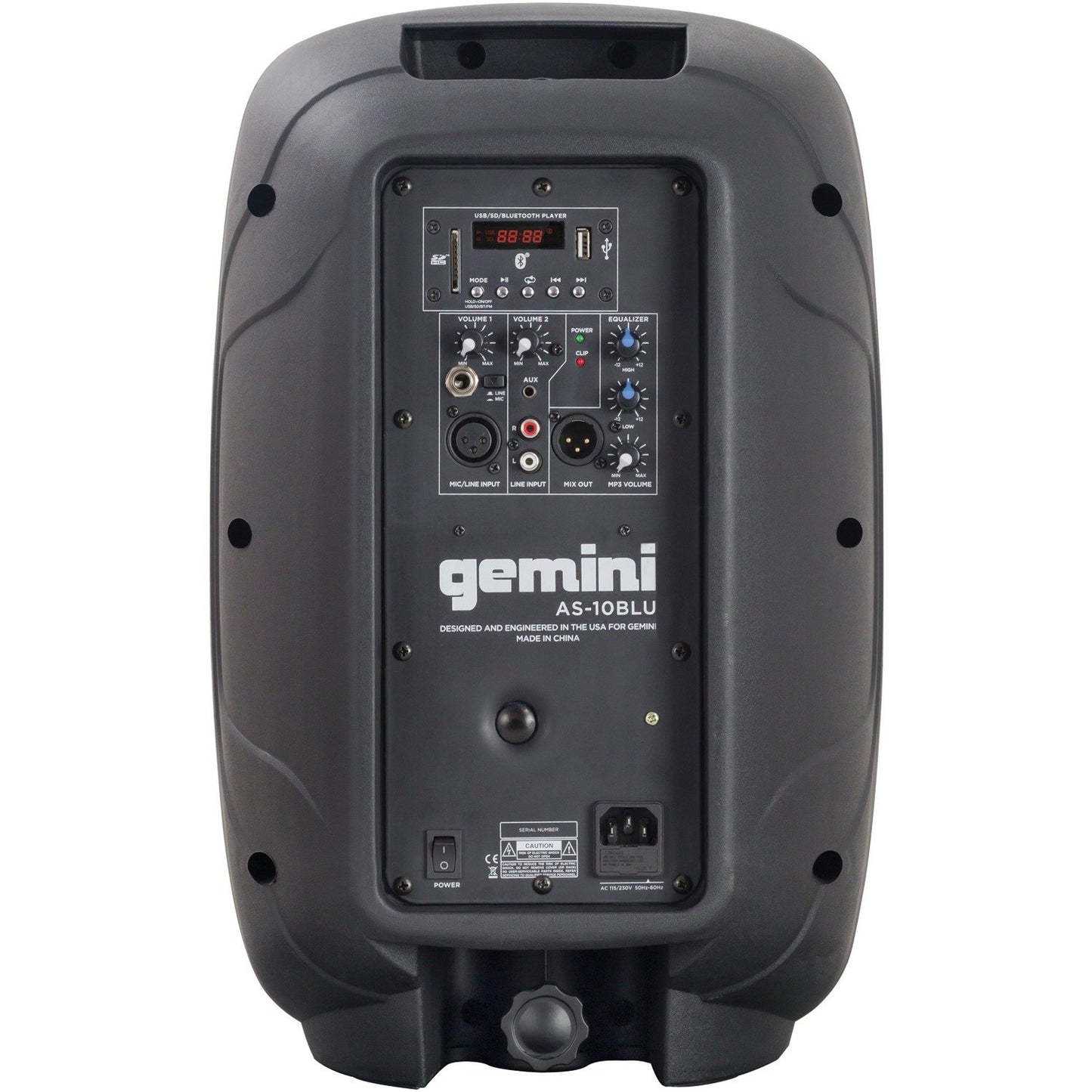 Gemini AS-10BLU 10" Powered Bluetooth Loudspeaker