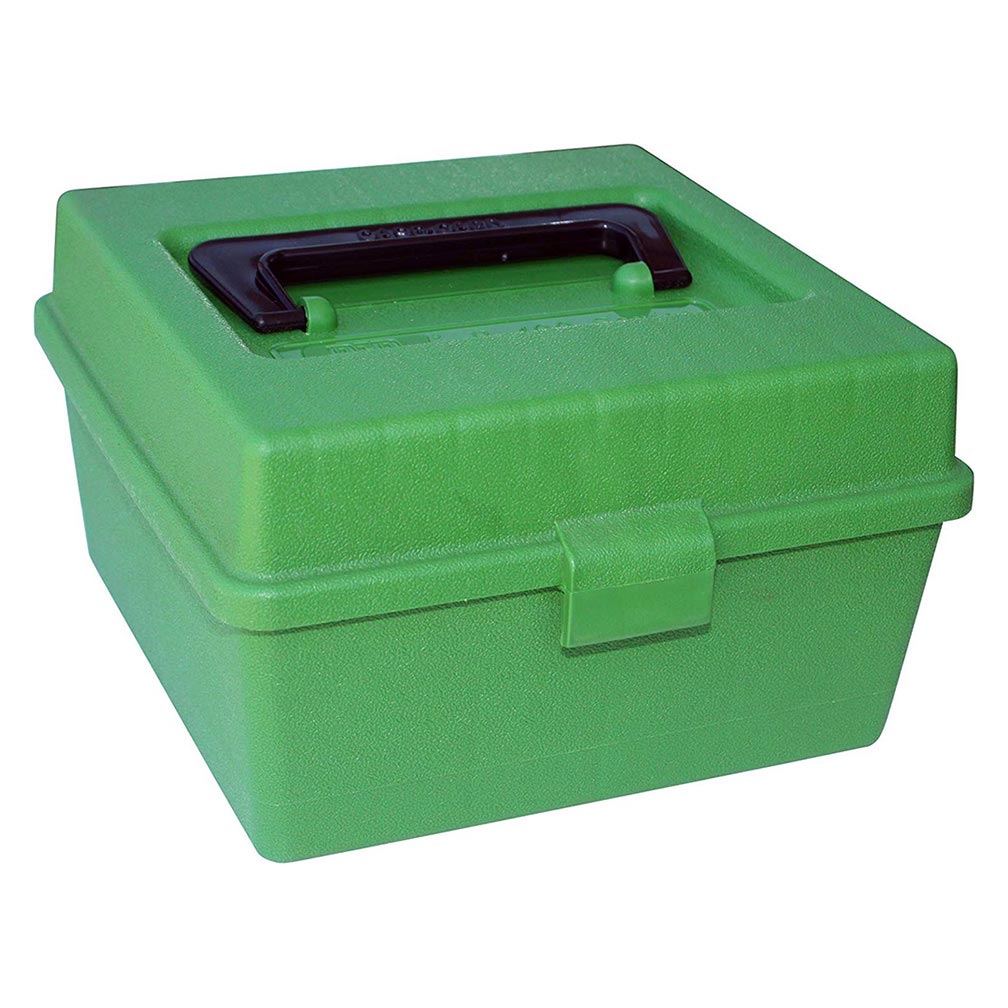 MTM R100MAG10 Deluxe Ammo Box 100 Rounds  .223/10.7565 Ultra Mag (Green)
