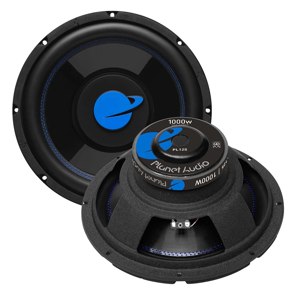 Planet Audio PL12S 12" Woofer, 500W RMS/1000W Max, Single 4 Ohm Voice Coil